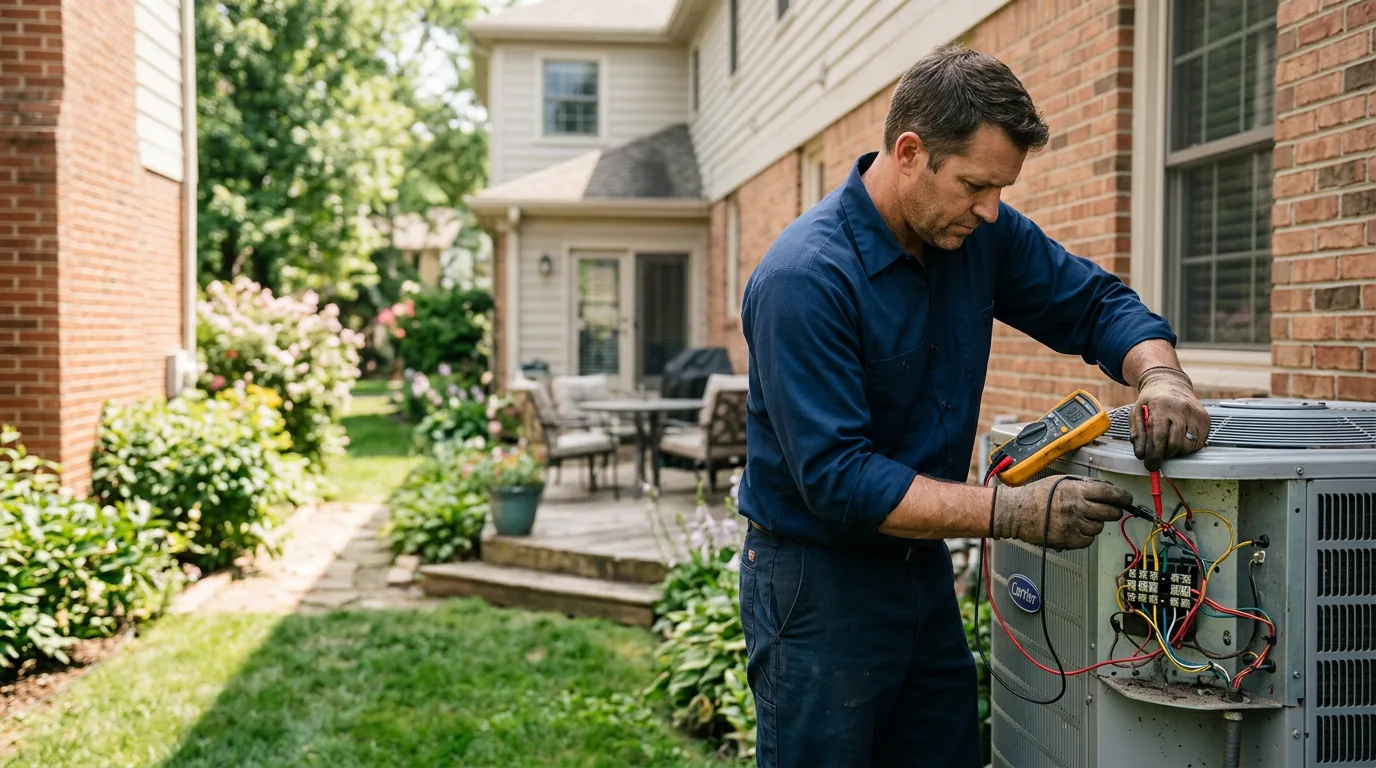 HVAC technician working near Arcade, NY